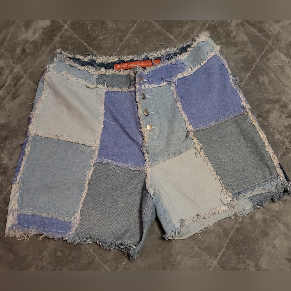 Size 18 Denim Patchwork Shorts